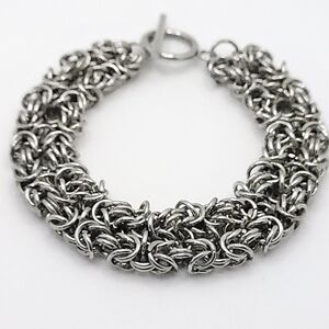 Stainless Steel x2 Byzantine Chainmaille Bracelet